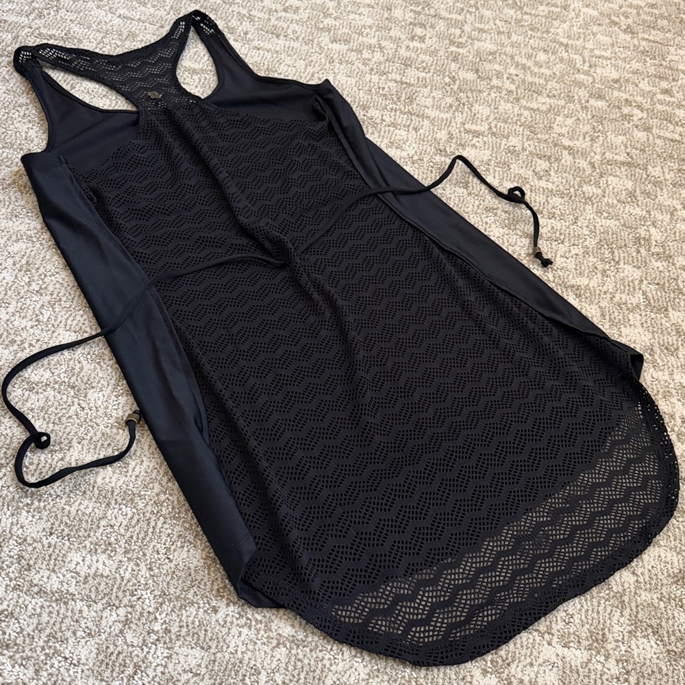 Prana Women's Black Eisley Sleeveless Cover-Up Tunic Swimwear—S - Picture 9 of 11
